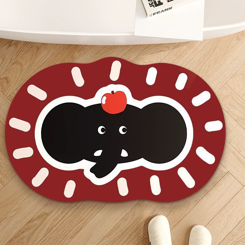Cute Elephant-Themed Bath Mat
