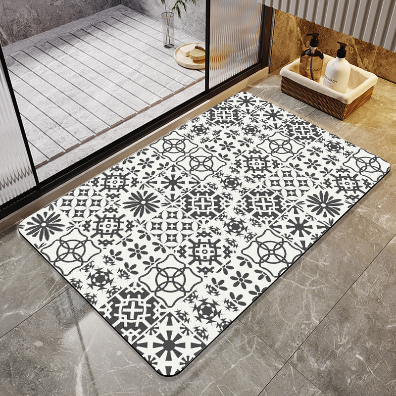 Abstract Modern Bath Mat Stornfield