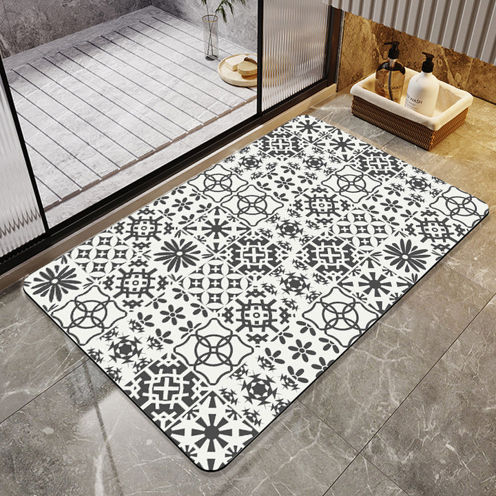 Abstract Modern Bath Mat Stornfield