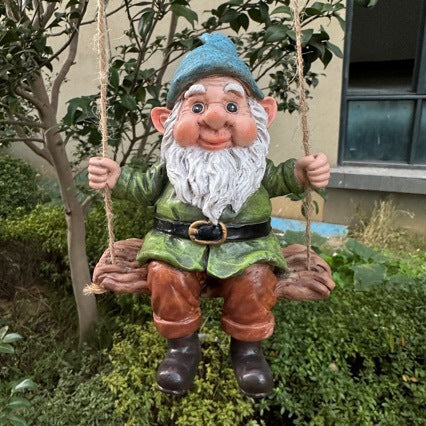 Garden gnome on swing Stornfield