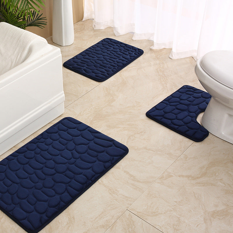 Pebble Textured Comfort Bath Mat Set