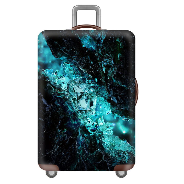 Unisex non-elastic suitcase cover with tropical leaf pattern, stretch protective cover for hard shell and soft case Stornfield
