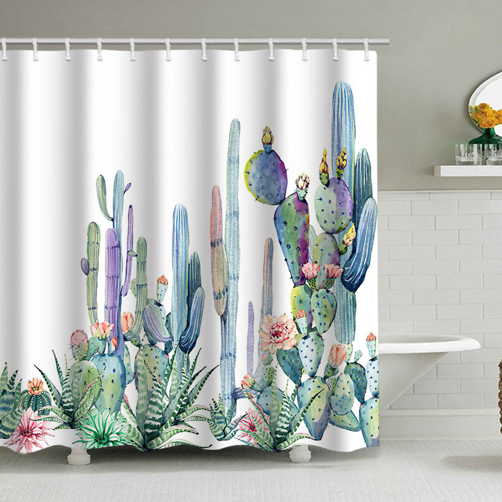 Cactus Garden-Themed Shower Curtain Stornfield