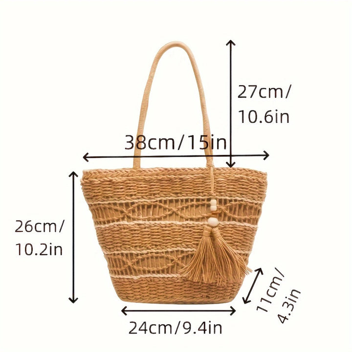Handbag Made from Handwoven Natural Material Stornfield