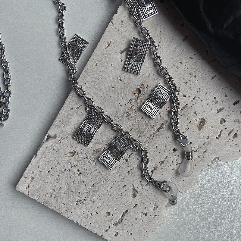Trendy necklace with banknote pendants Stornfield