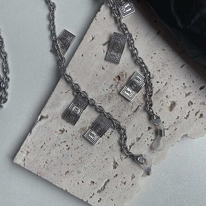Trendy necklace with banknote pendants Stornfield