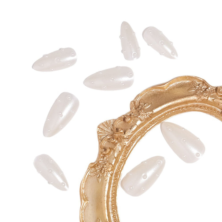 Premium Pearl-Embellished Stiletto Press-On Nails Stornfield
