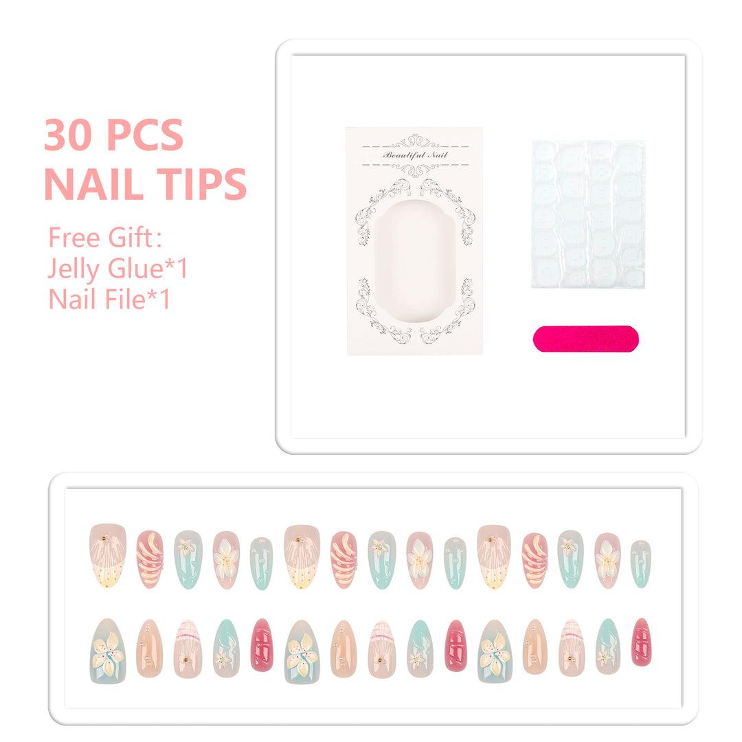 Botanical Art Press-On Nail Set