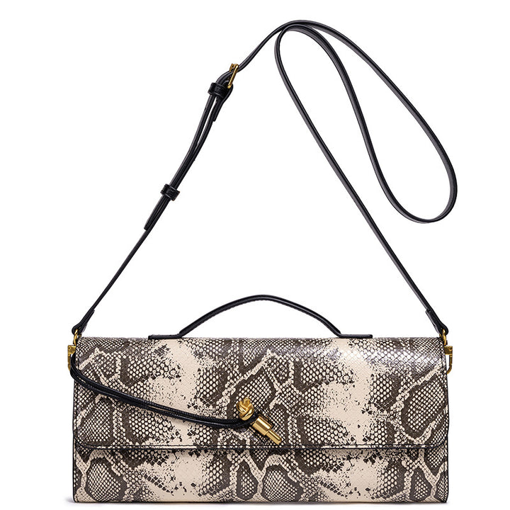 Embossed Snake Print Evening Clutch Stornfield