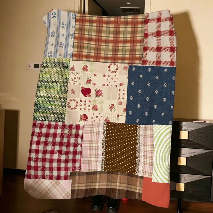 Patchwork Design Throw Blanket