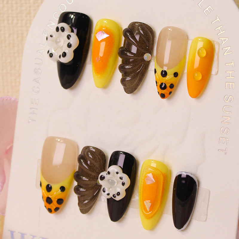 Acrylic Nail Set with Creative Dessert Motifs Stornfield