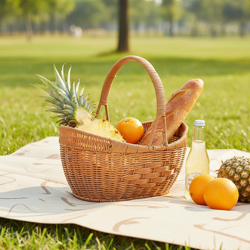 Handwoven Decorative Picnic Basket Stornfield