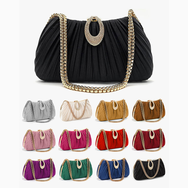 Luxurious Pleated Evening Clutch