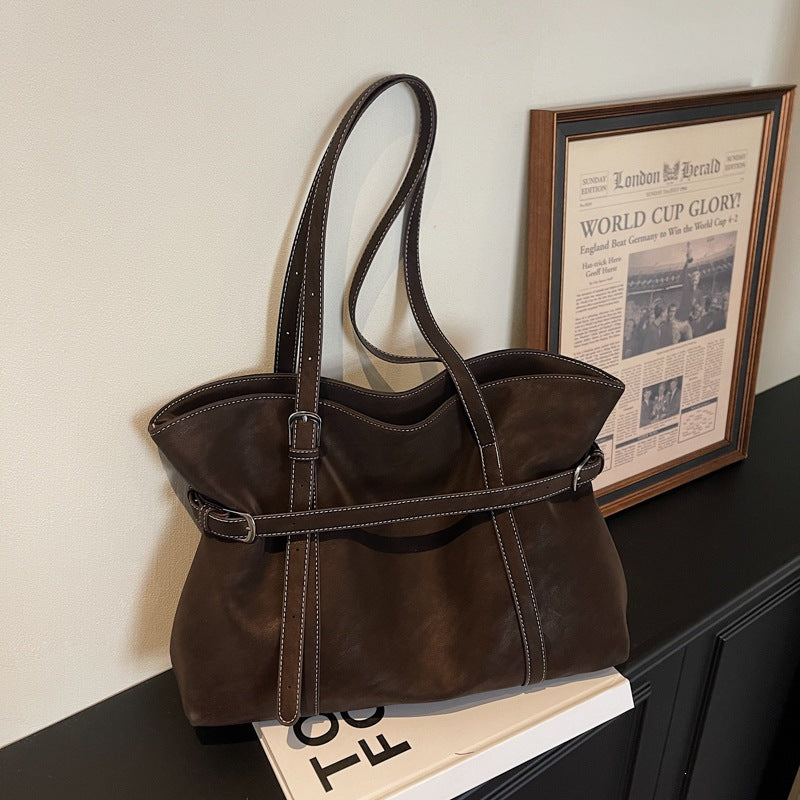 Versatile Soft Faux Leather Tote Bag