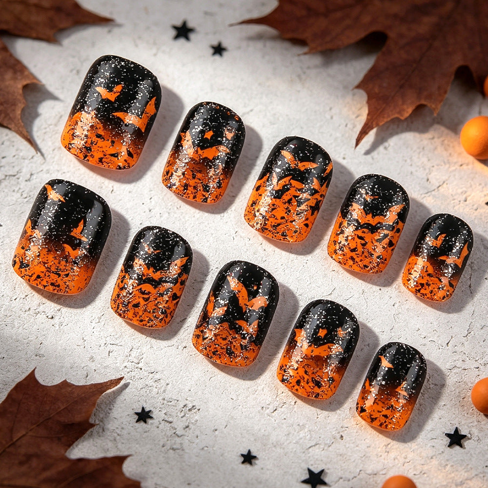 Halloween-Themed Artistic Press-On Nails Stornfield