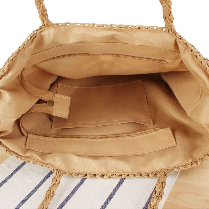 Stylish tote bag with handcrafted floral design Stornfield
