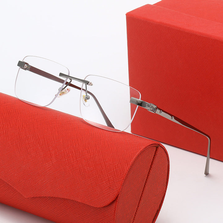 Women's fashionable half-rim glasses with elegant metal frame Stornfield