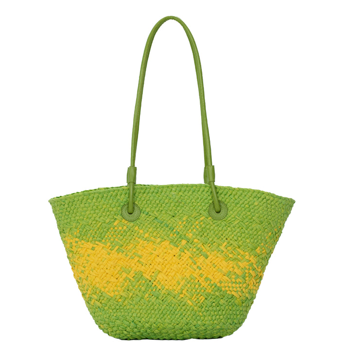 Elegant Rattan-Style Handbag with Double Handle Stornfield
