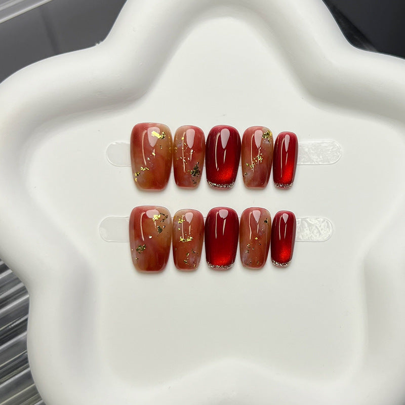 Glossy Gradient Press-On Nail Set