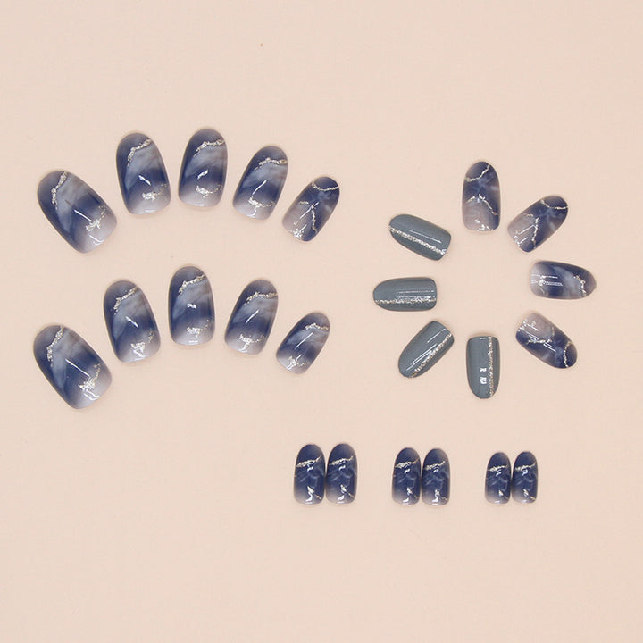 Premium Marble Design Press-On Nail Tips Stornfield