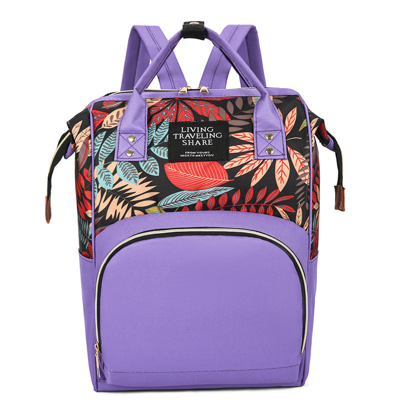 Floral Print Multi-Functional Backpack Stornfield