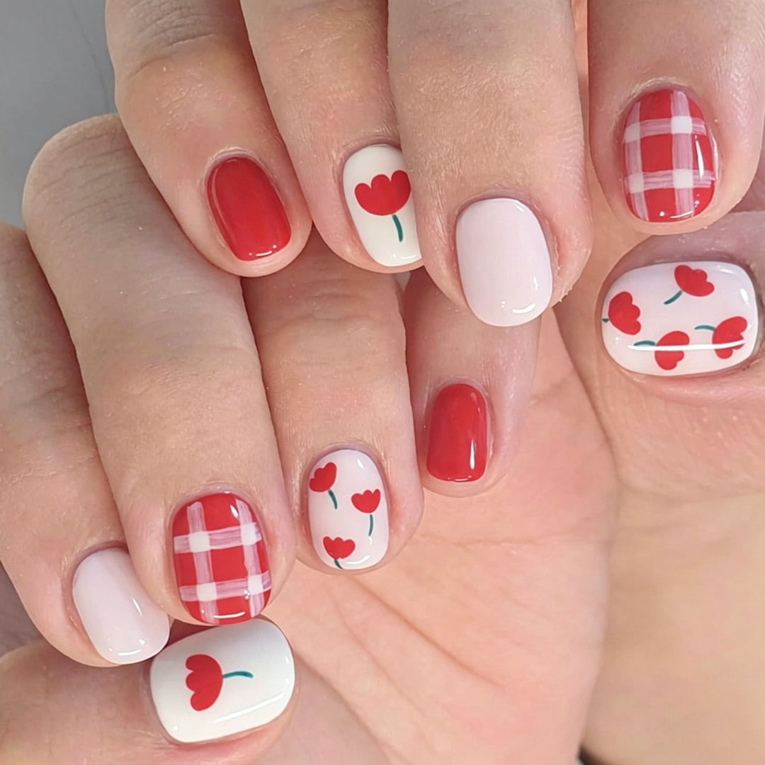 Seasonal Floral Nail Art Design