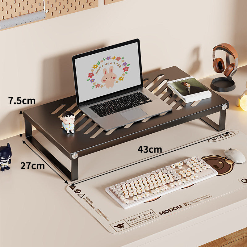 Ergonomic Ventilated Metal Laptop Riser with Under-Desk Storage