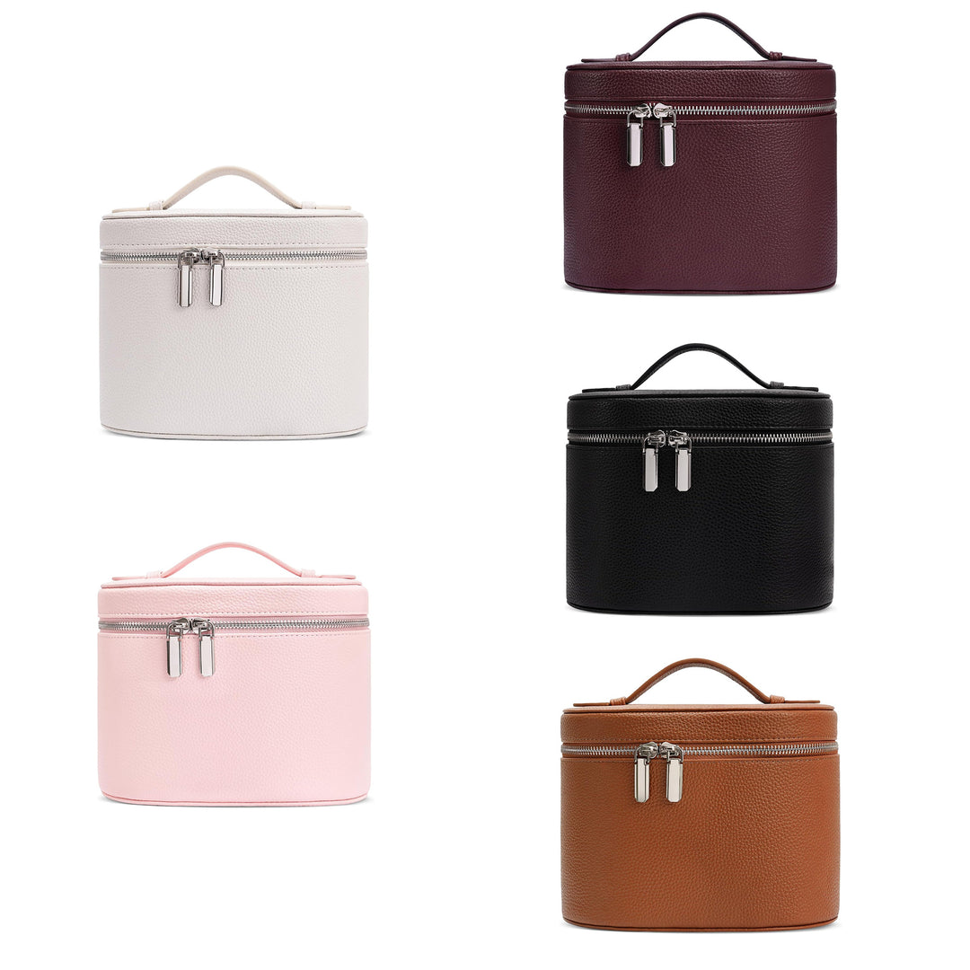 Cosmetic storage bag with elegant design and sturdy carrying handle Stornfield