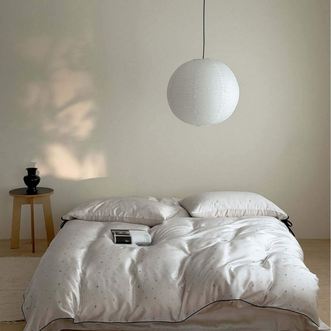 Cooling Satin-Feel Microfiber Duvet Cover Set with Hidden Closure and Corner Ties