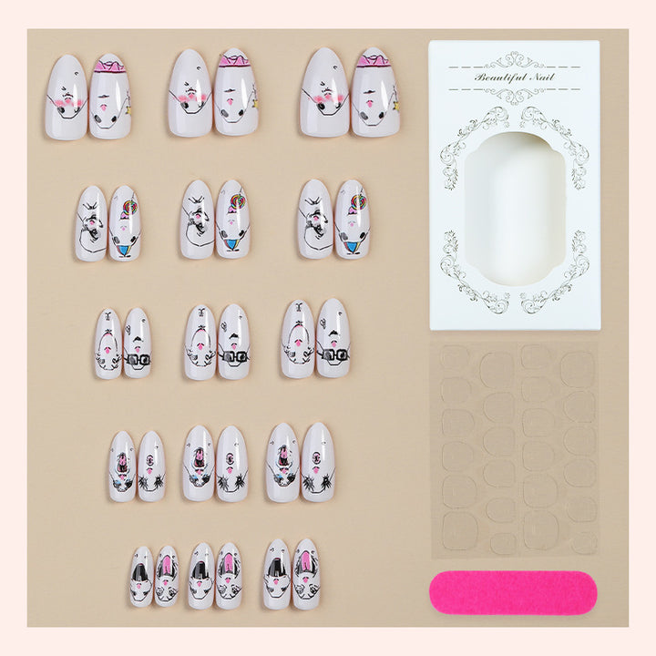 Creative Character-Themed Press-On Nail Art Set Stornfield