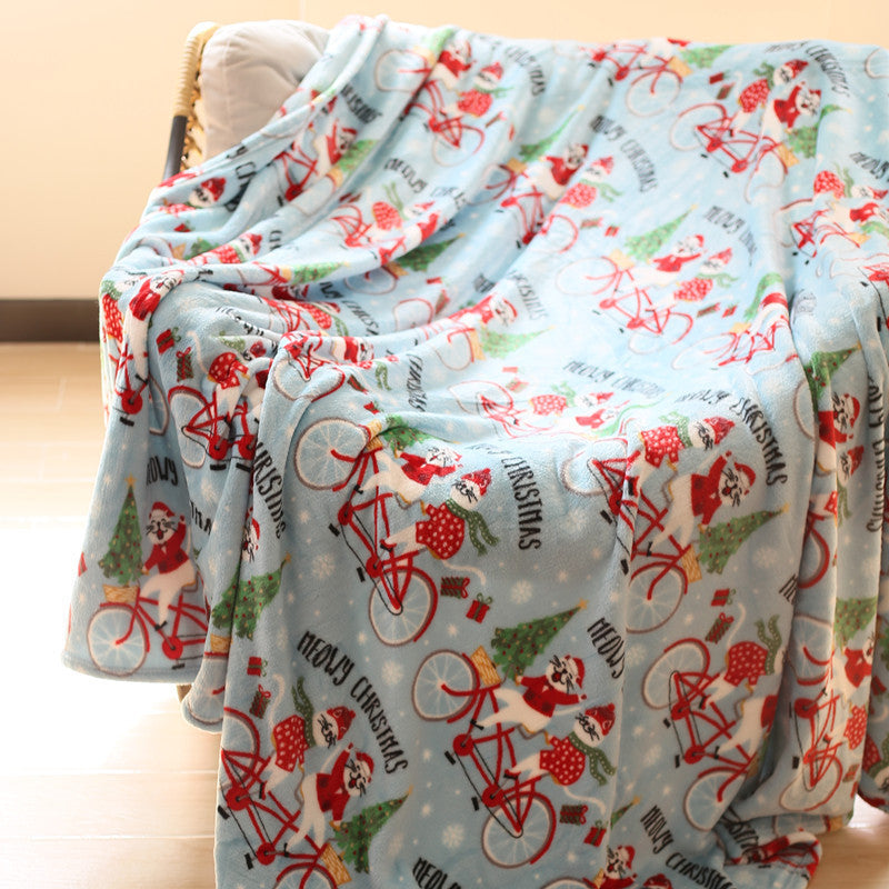 Playful Animal-Themed Plush Throw Blanket