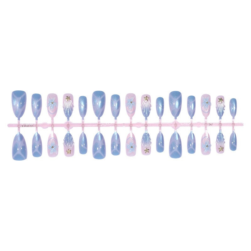 Art nail set with glitter and flower designs Stornfield