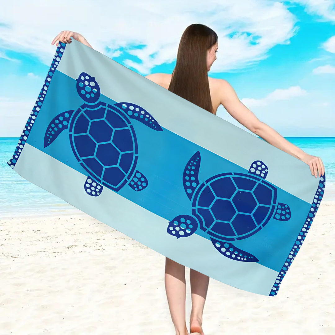 Microfiber beach towel with exclusive turtle motif Stornfield