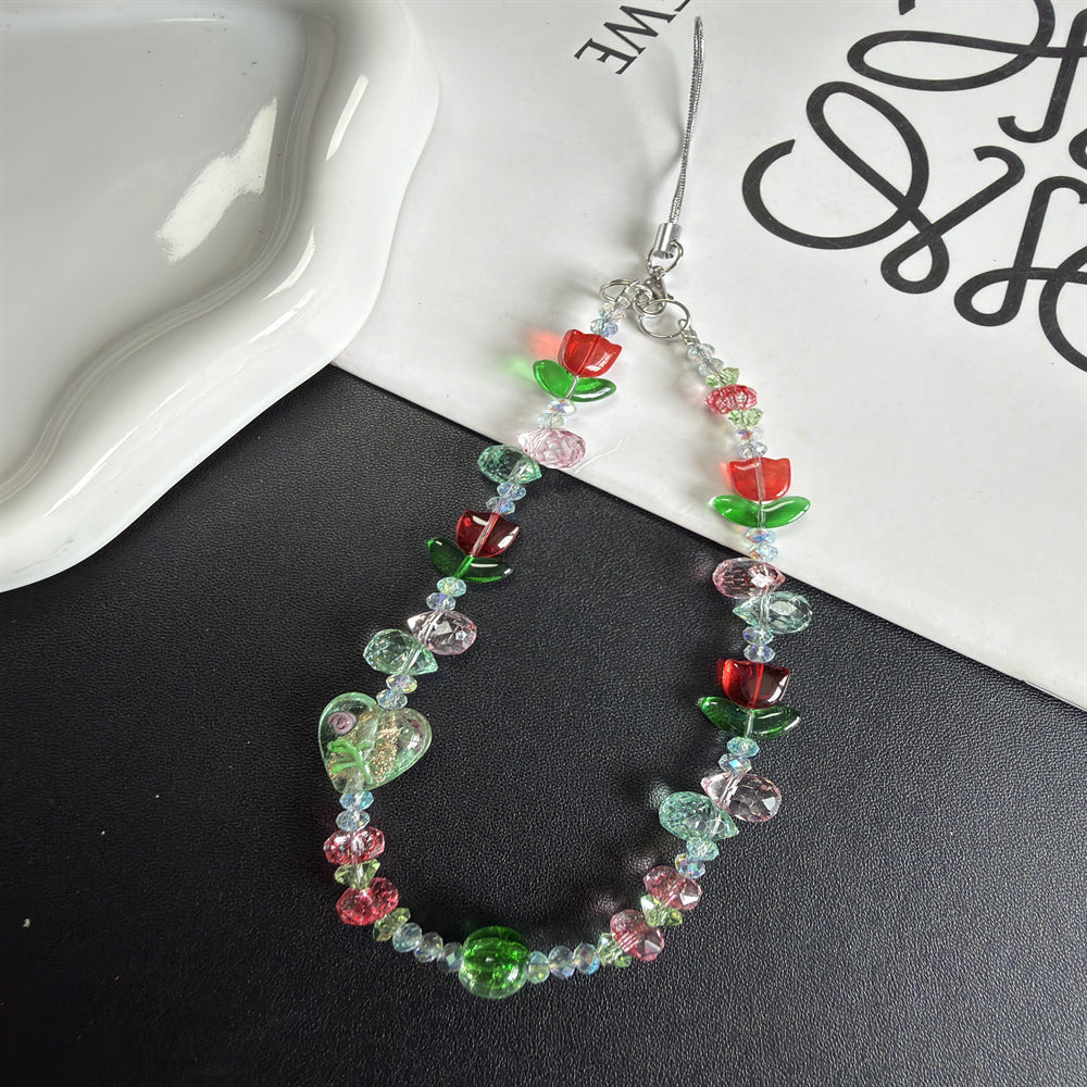 Floral Beaded Phone Lanyard Stornfield