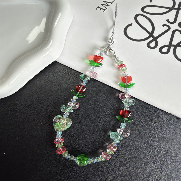 Floral Beaded Phone Lanyard Stornfield