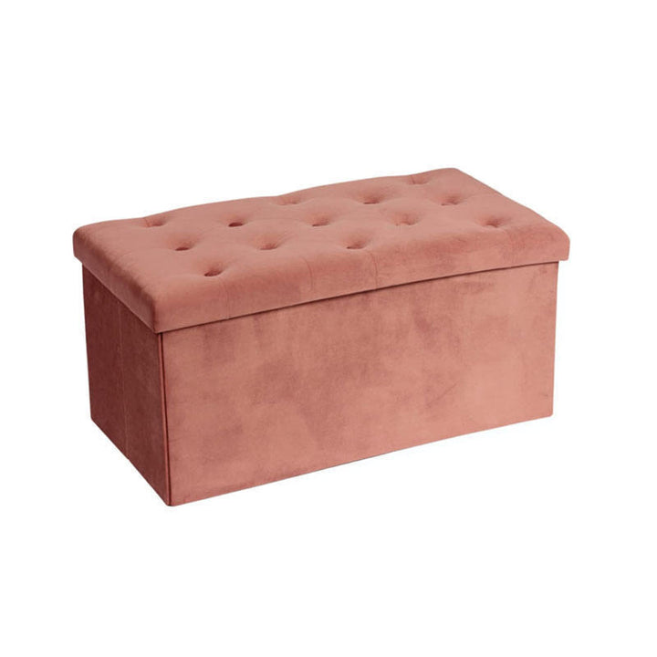 Stylish Velvet Storage Ottoman Stornfield