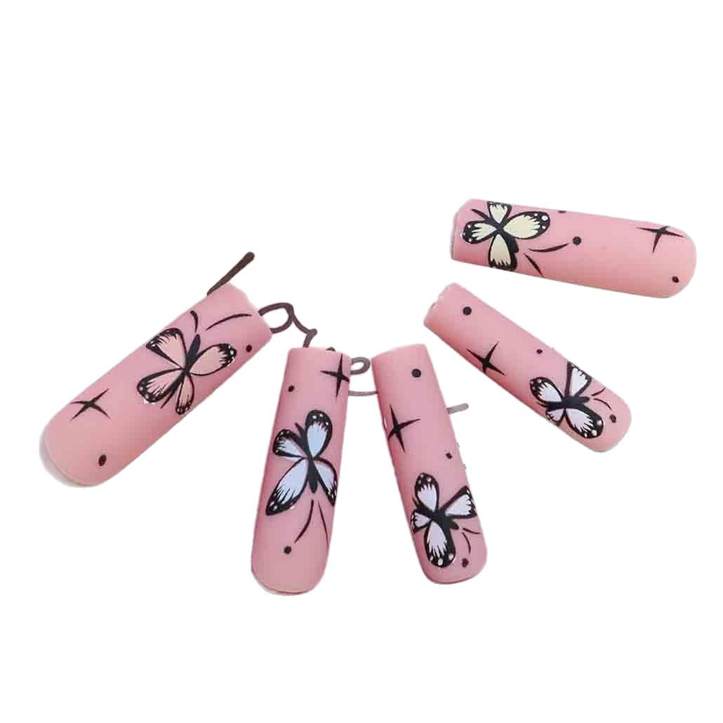 Artistic Floral Ombre Nail Tips Stornfield