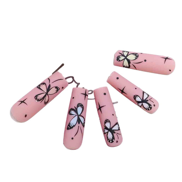 Artistic Floral Ombre Nail Tips Stornfield