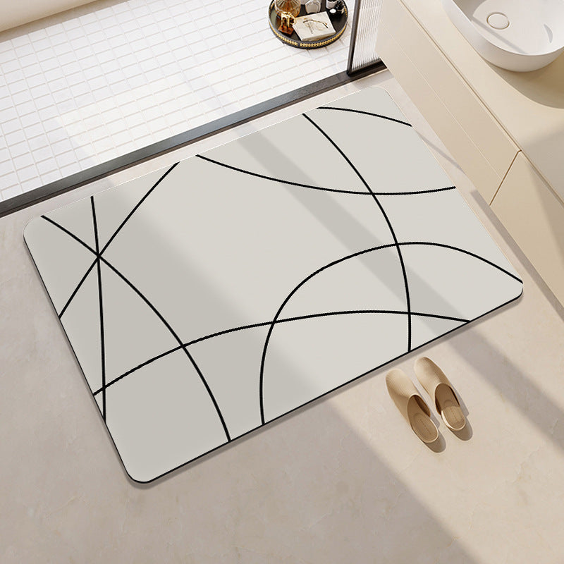 Geometric Pattern Soft Memory Foam Bath Mat Stornfield