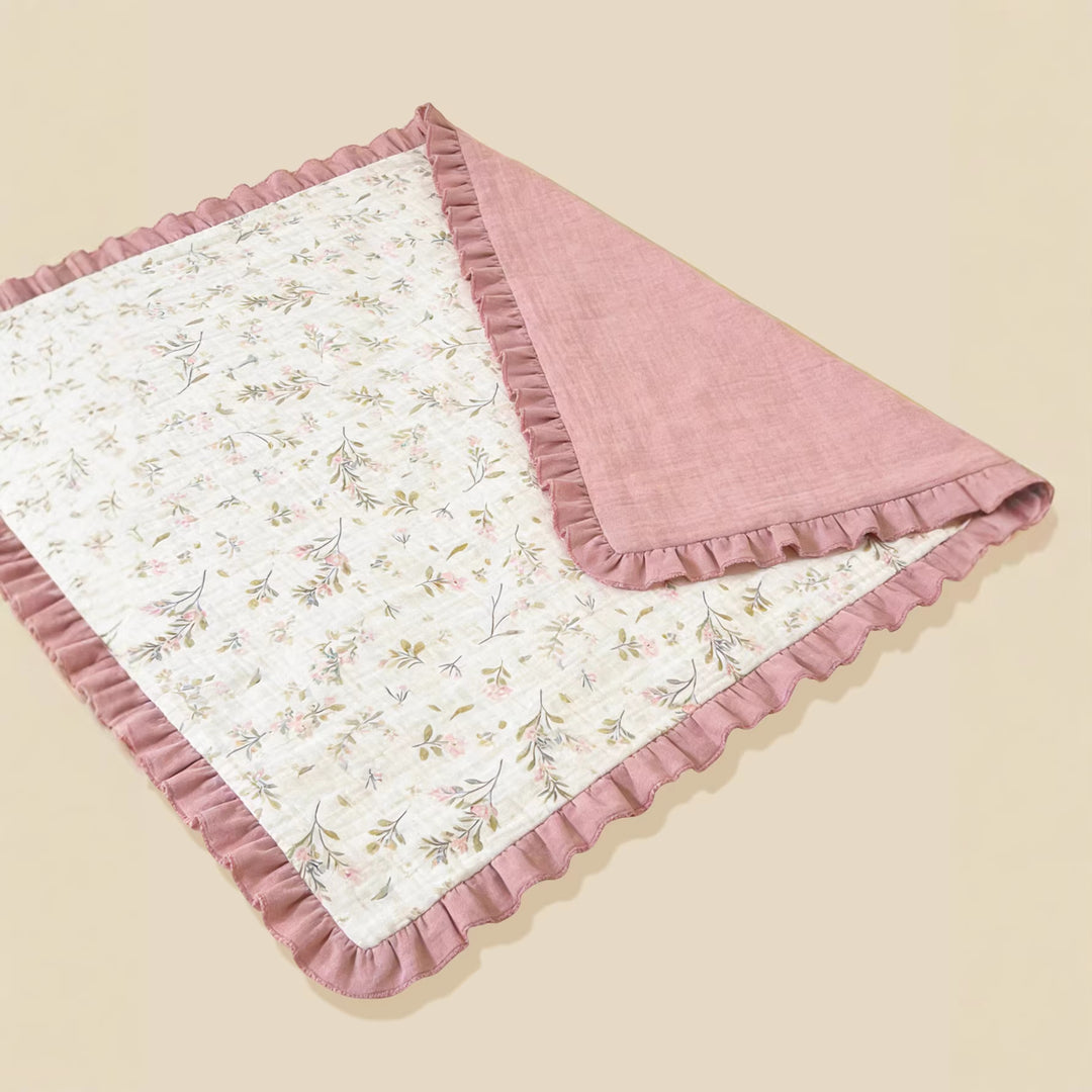 Soft Muslin Baby Blanket with Frill Edging Stornfield
