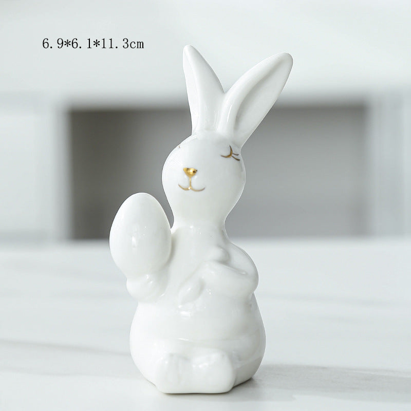 Ceramic Bunny Figurine Stornfeild