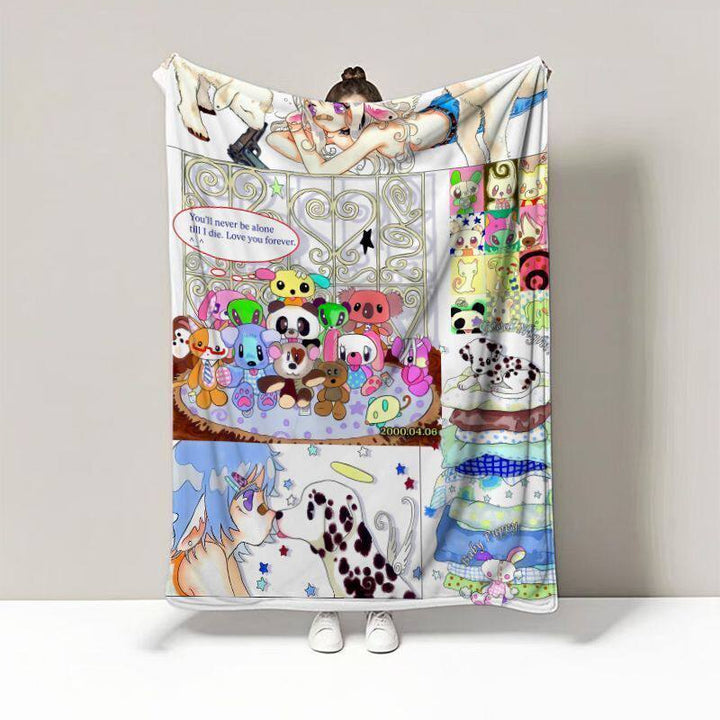 Premium Cartoon-Themed Fleece Throw Blanket