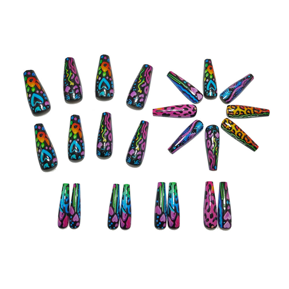 Nail art in colorful neon design Stornfield