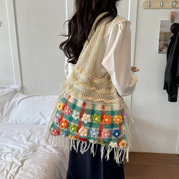 Handcrafted Floral Crochet Tote Stornfield