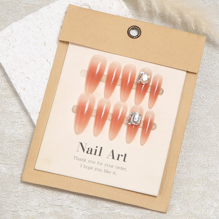 Artificial nail set with elegant crystalline accents Stornfield