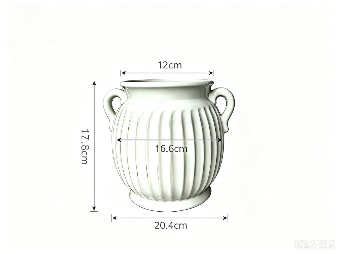 Elegant ceramic container with patterns Stornfield