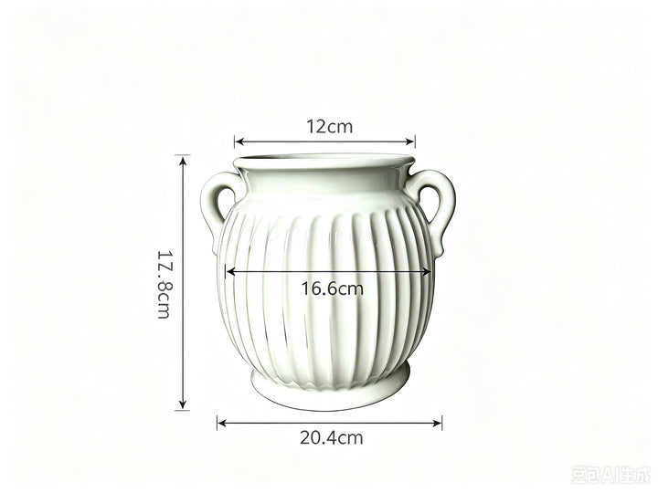 Elegant ceramic container with patterns Stornfield