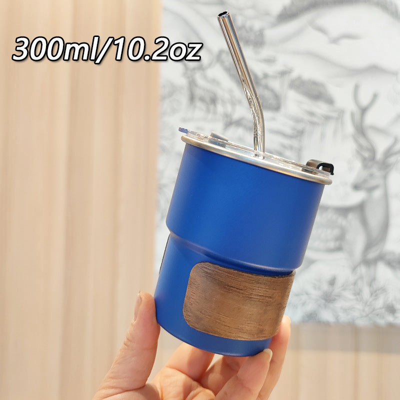 Ladies stylish stainless steel drinking cups with wood application Stornfield