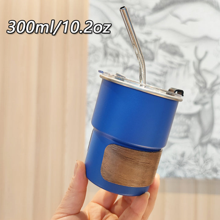 Ladies stylish stainless steel drinking cups with wood application Stornfield