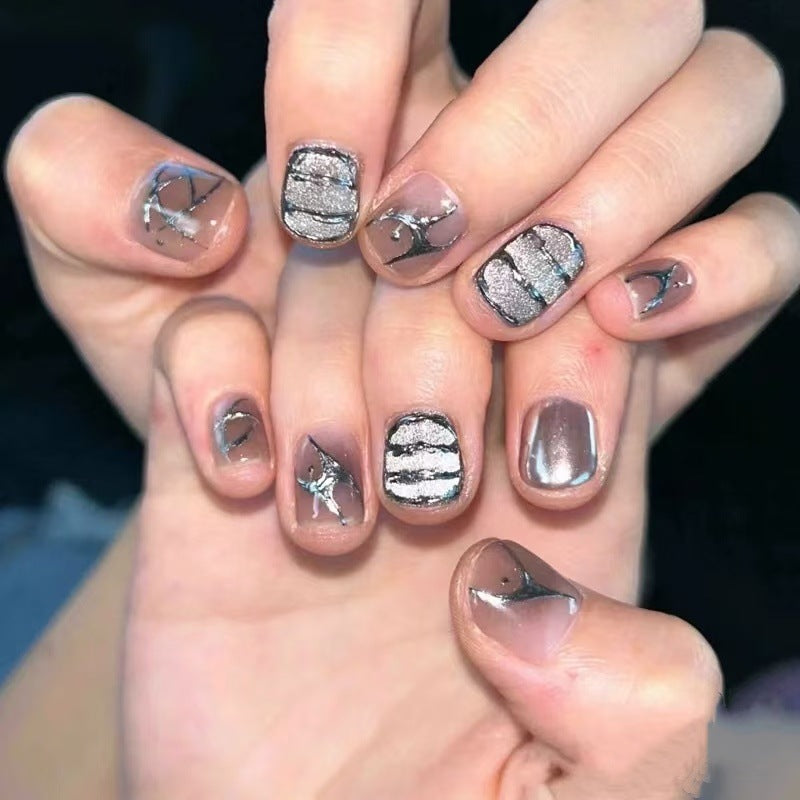 Elegant Abstract Press-On Nail Art Set Stornfield